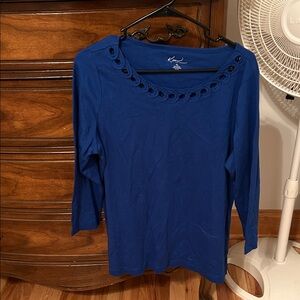 Kim Rogers Women's Royal Blue Long Sleeve Top